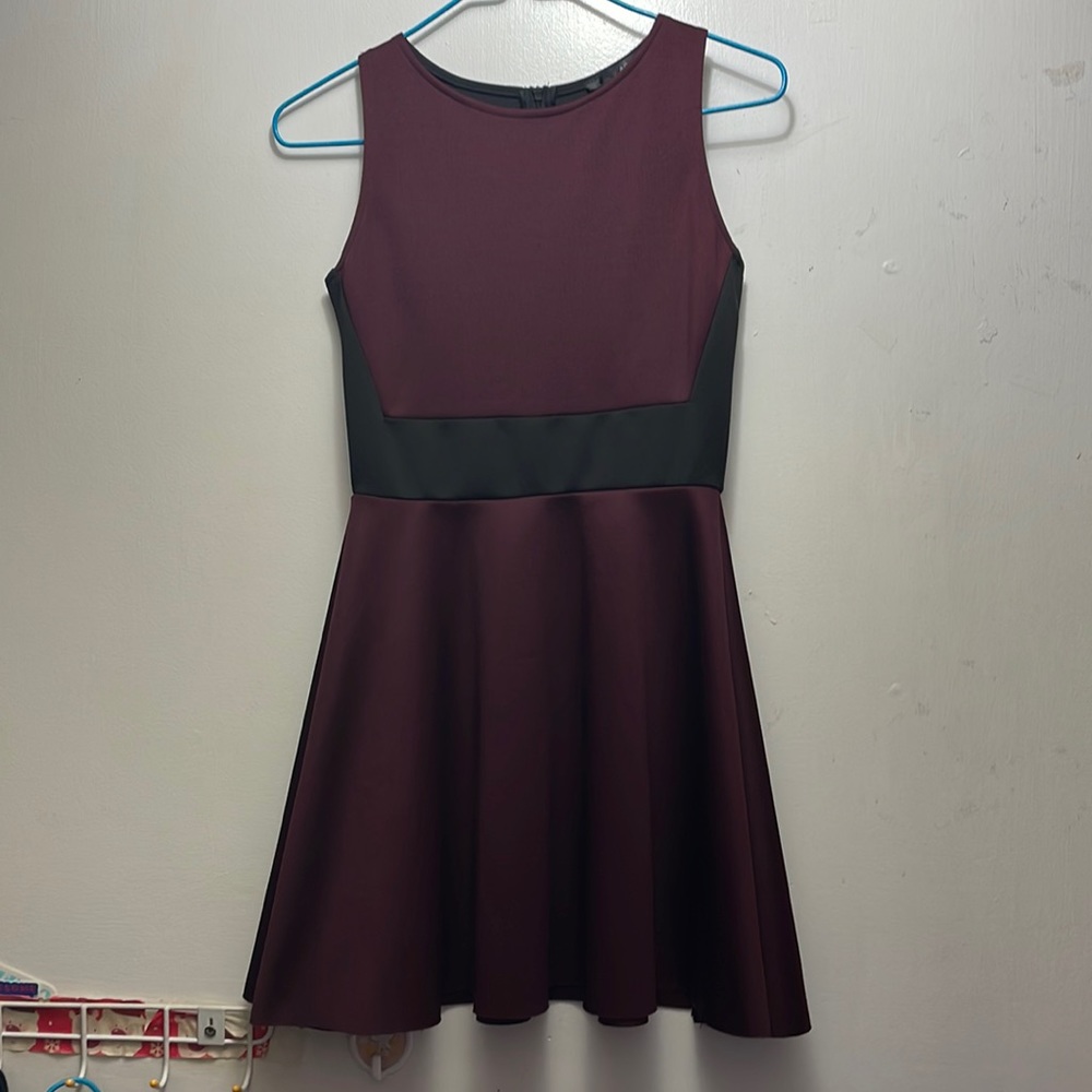 AQUA burgundy dress